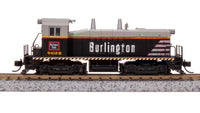 Broadway Limited Imports N EMD NW2, CBQ 9412B, "Burlington" billboard, Paragon4 Sound/DC/DCC — product view 2
