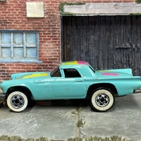 Loose Hot Wheels 1977 - Ford T-Bird - Light Blue, Pink and Yellow