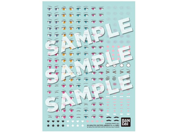 Bandai 30 Minutes Sisters Multiuse 2 Water Slide Decals Sheet — product view 1