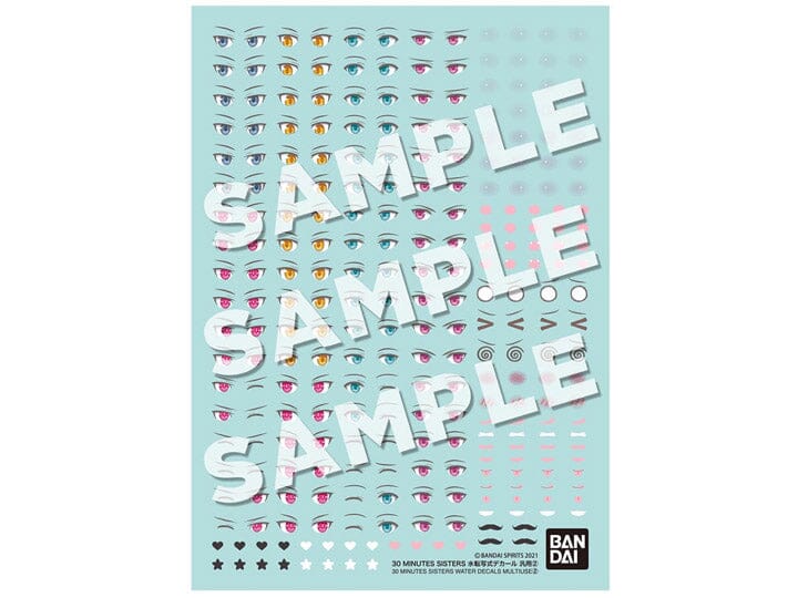 Bandai 30 Minutes Sisters Multiuse 2 Water Slide Decals Sheet — product view 1