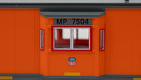 Bachmann HO Bay Window Transfer Caboose - Union Pacific #MP 7504 (Maintenance of Way) — product view 3