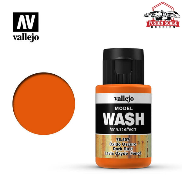 Vallejo Dark Rust Model Wash Acrylic Weathering Wash 76.507 — exact product reference