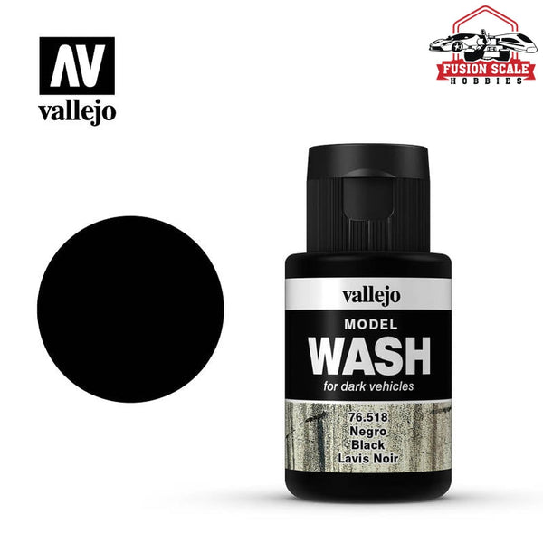 Vallejo Black Model Wash Acrylic Weathering Wash 76.518 — exact product reference