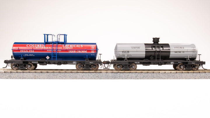 Broadway Limited Imports HO 6000 Gallon Tank, 1940's Variety 2-pack B (Pittsburgh Plate Glass, Virginia Smelting) — product view 1