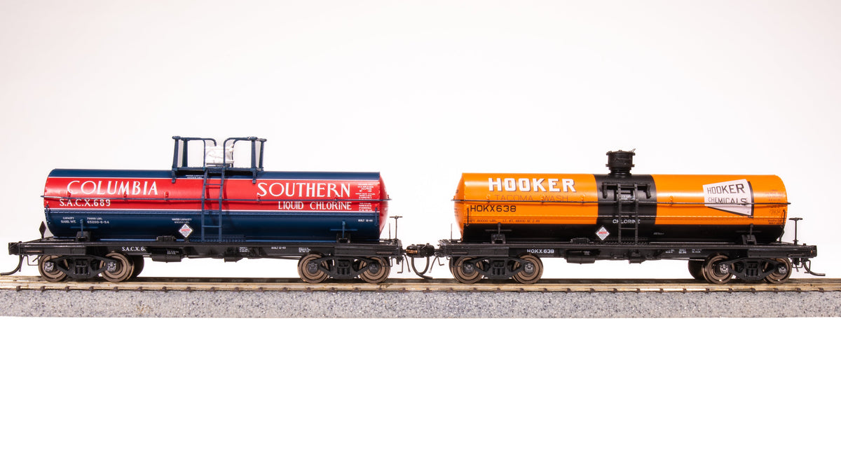 Broadway Limited Imports HO 6000 Gallon Tank, Late 1950's Variety 2-pack B (Columbia Southern, Hooker) — product view 1