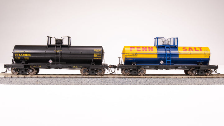 Broadway Limited Imports HO 6000 Gallon Tank, Late 1950's Variety 2-pack C (UTLX, Penn Salt) — product view 1
