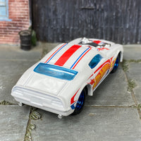 Custom Hot Wheels - 1970 Pontiac Firebird - White, red and Blue Hot Wheels - Blue Mag Wheels - Rubber Tires