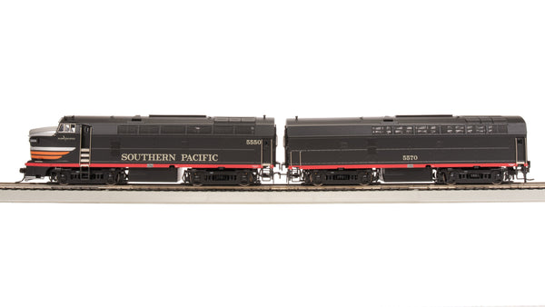 Broadway Limited Imports HO RF-16 Sharknose A/B, SP 5550/5570, Black Widow Scheme, A-unit Paragon4 Sound/DC/DCC, Unpowered B (Fantasy Paint Scheme) — product view 1