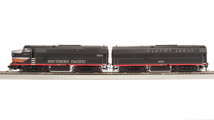 Broadway Limited Imports HO RF-16 Sharknose A/B, SP 5550/5570, Black Widow Scheme, A-unit Paragon4 Sound/DC/DCC, Unpowered B (Fantasy Paint Scheme) — product view 1