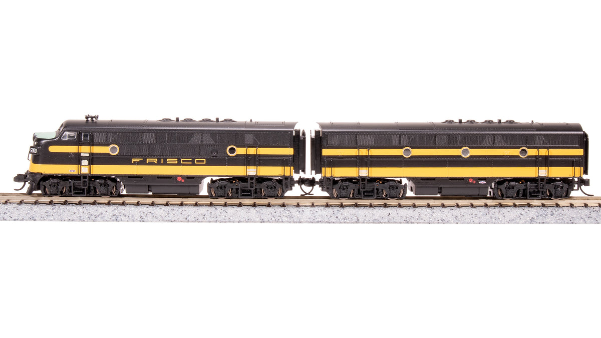Broadway Limited Imports N EMD F3 AB, SLSF 5000/5100, Black & Yellow, A-unit Paragon4 Sound/DC/DCC, Unpowered B — product view 1