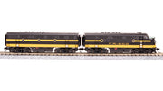 Broadway Limited Imports N EMD F3 AB, SLSF 5000/5100, Black & Yellow, A-unit Paragon4 Sound/DC/DCC, Unpowered B — product view 2