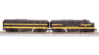 Broadway Limited Imports N EMD F3 AB, SLSF 5000/5100, Black & Yellow, A-unit Paragon4 Sound/DC/DCC, Unpowered B — product view 2