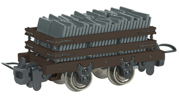 Bachmann Thomas & Friends Narrow Gauge Slate Wagon Brown w/ Load – 77316 - exact product image