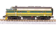 Broadway Limited Imports N EMD F3A, MEC 686, Green & Gold, Paragon4 Sound/DC/DCC — product view 1