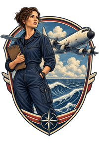 Vintage Aviation Pin-Up T-Shirt – Edition 39 artwork close-up