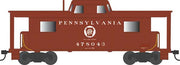 Bowser 43423 HO PRR Class N8 Steel Center-Cupola Cabin Car (Caboose) - Ready to Run -- Pennsylvania Railroad #478072 (Tuscan, black, Circle Keystone, NY Region) — exact product reference