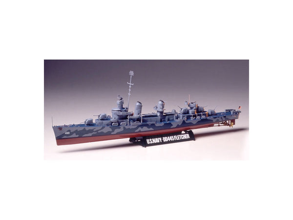 Tamiya 78012 USS Fletcher DD-445 Destroyer 1:350 - assembled and painted model overall view