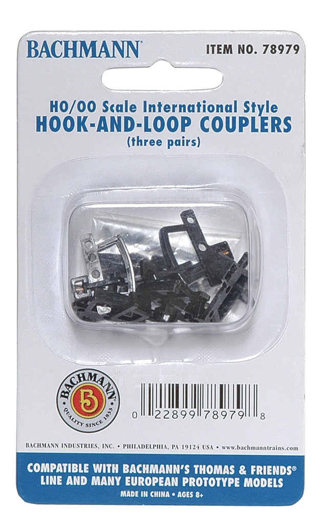 Bachmann HO Thomas & Friends Hook-and-Loop Couplers - 3 Pairs #78979 - exact product image