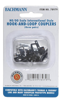 Bachmann HO Thomas & Friends Hook-and-Loop Couplers - 3 Pairs #78979 - exact product image