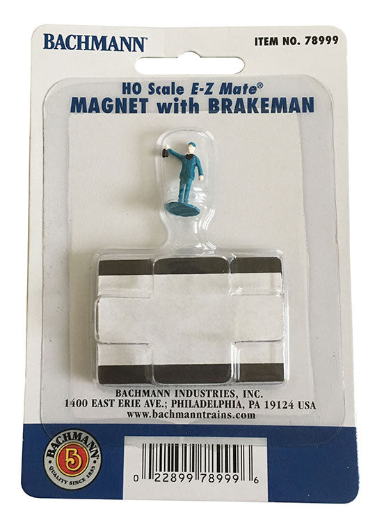Bachmann HO Under-Track Magnet with Brakeman Figure #78999 - exact product image