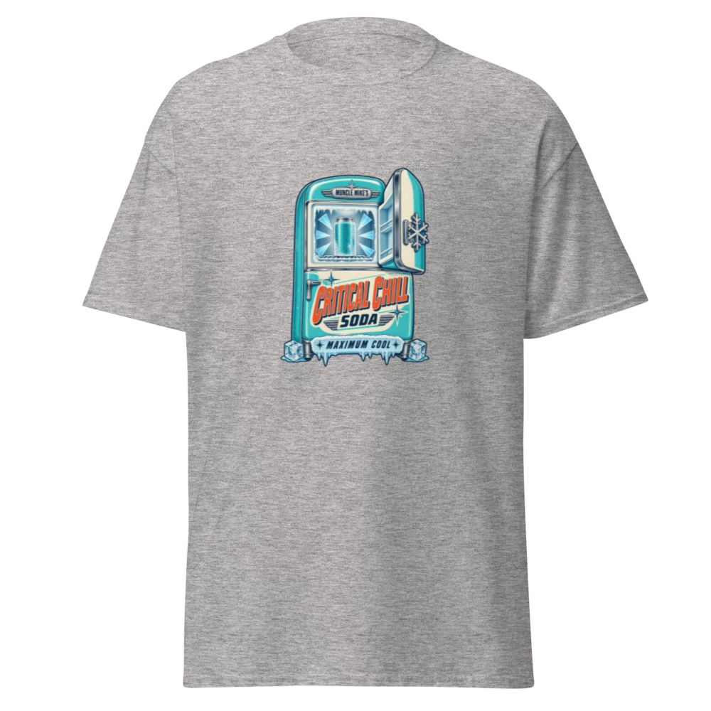 Critical Chill Soda T-Shirt product mockup
