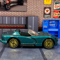 Loose Hot Wheels - 2013 Dodge Viper - Teal (Gold Wheels)