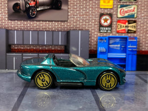 Loose Hot Wheels - 2013 Dodge Viper - Teal (Gold Wheels)