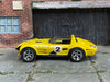 Custom Hot Wheels - Corvette Grand Sport - Yellow and Black - Chrome AMR Wheels - Rubber Tires