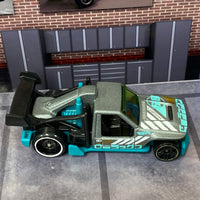 Loose Hot Wheels - LOLUX Hot Rod - Gray and Teal 68