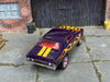 Custom Hot Wheels - 1968 Chevy Nova - Purple with Flames - Pink and Chrome 5 Spoke Wheels - Rubber Tires