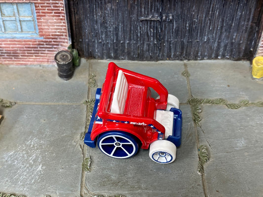 Loose Hot Wheels - Wheelie Chair Wheelchair - Red Stars and Stripes