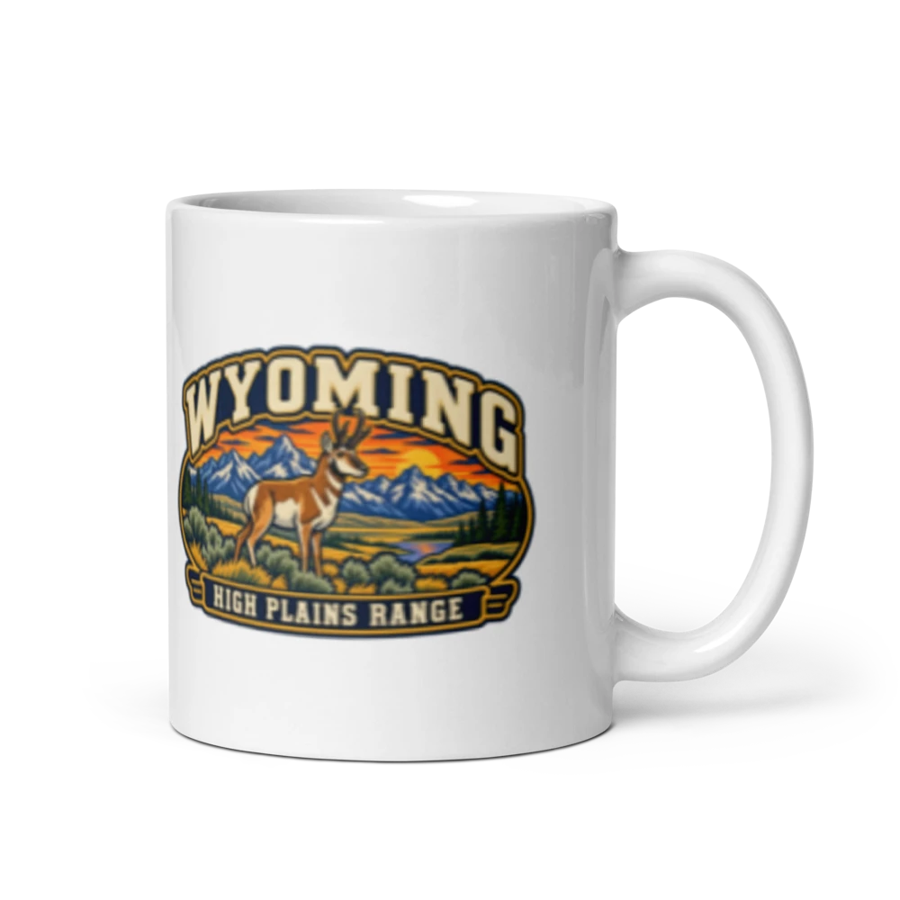 Wyoming Heritage Badge Coffee Mug – 11 oz product mockup