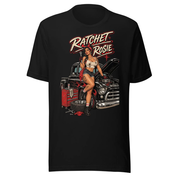 Ratchet Rosie T-Shirt — product mockup