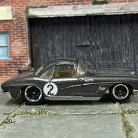 Loose Hot Wheels - 1962 Chevy Corvette - Gray and Silver