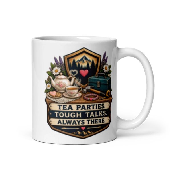 Girl Dad Headquarters / Tea Parties Tough Talks Always There product mockup