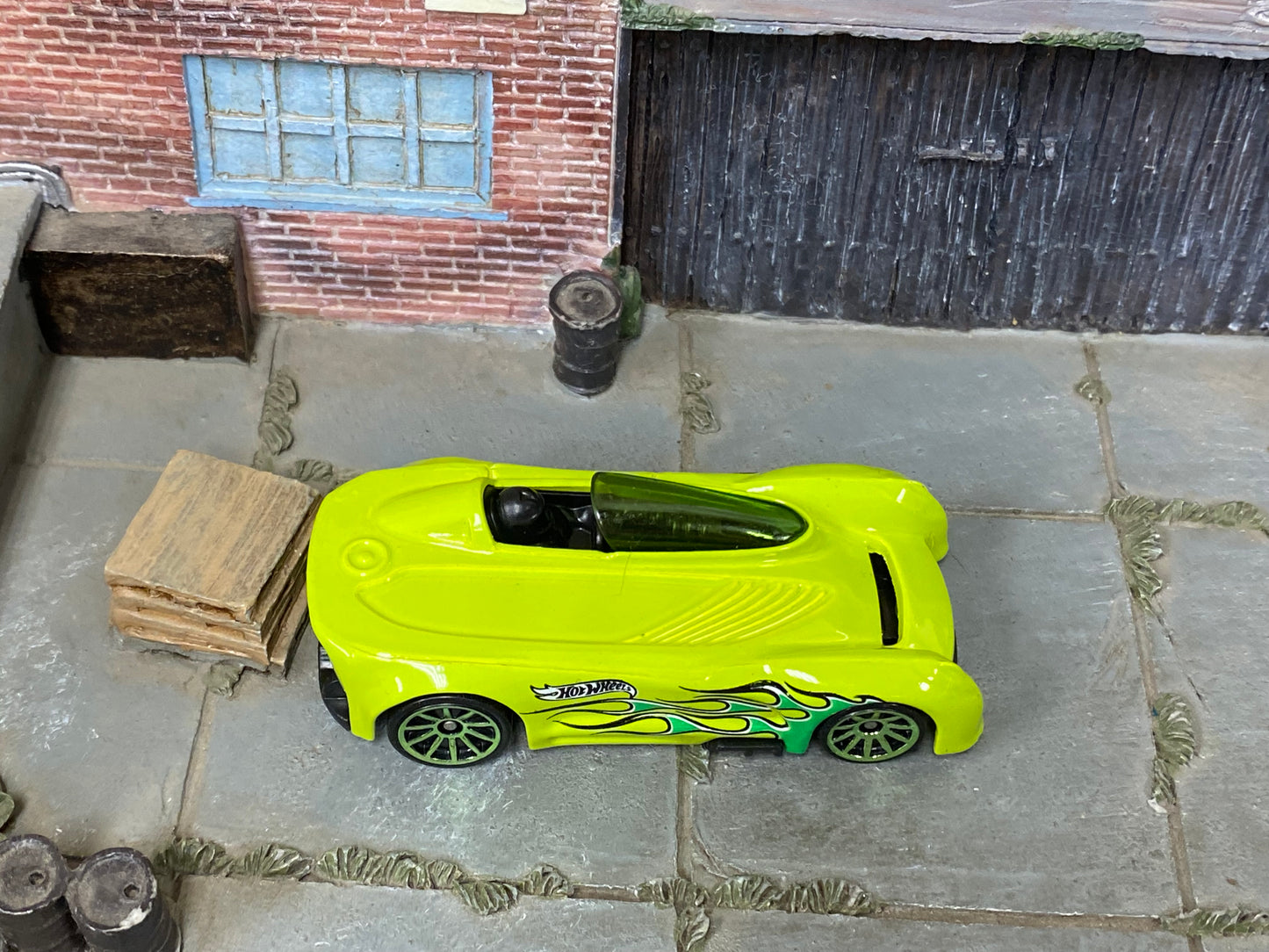 Loose Hot Wheels - Monoposto - Green with Flames