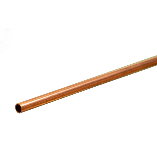 K&S 8119 Copper Tube, 5/32 in OD x 0.014 in Wall x 12 in