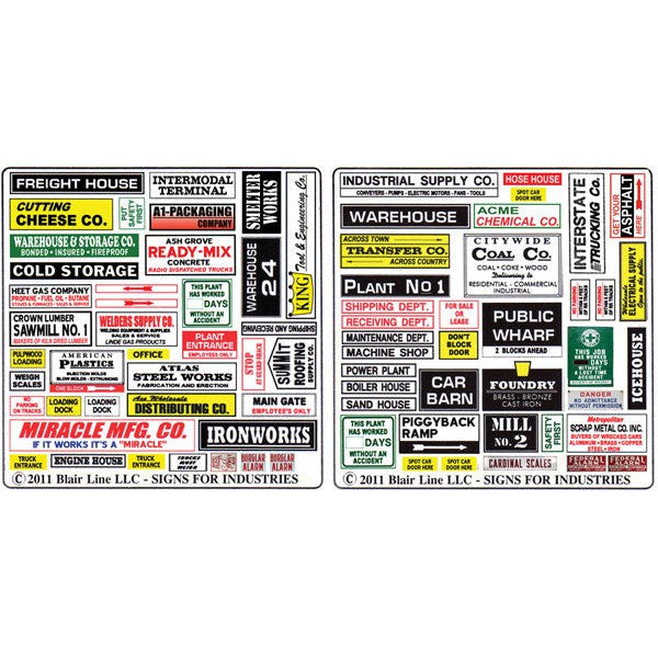 Blair Line 155 Storefront & Advertising Signs Industrial & Manufacturing HO Scale — exact product reference