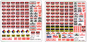 Blair Line 152 Storefront & Advertising Signs Safety Warning Misc. HO Scale — exact product view