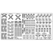 Blair Line 101 Highway Signs Railroad Signs 1900-Present (black white) HO Scale — exact product reference