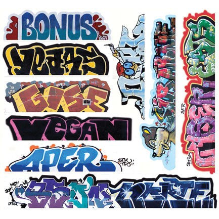 Blair Line 2262 Mega Set Modern Tagger Graffiti Decals #13 pkg(10) HO Scale — exact product reference