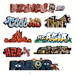 Blair Line 2244 Graffiti Decals Mega Set Set #1 pkg(8) HO Scale — exact product reference