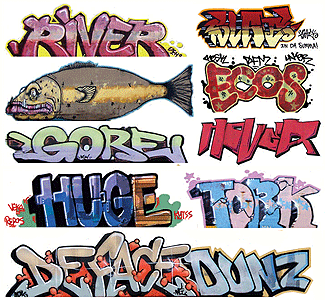 Blair Line 2256 Graffiti Decals Mega Set Set #7 pkg(9) HO Scale exact product reference