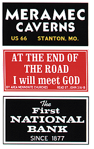 Blair Line 2252 Barn Sign Decals Set #3 - Meramec Caverns Will Meet God First National Bank HO Scale — exact product reference