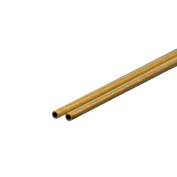 K&S 815036 actual Round Brass Tube 3/64 in OD × .006 in Wall × 12 in – 2 Pack