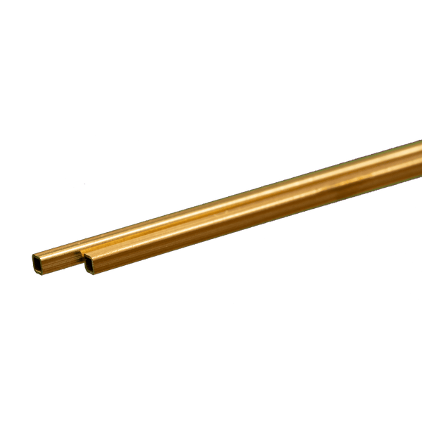 Square Brass Tube: 3/32" OD x 0.014" Wall x 12" Long (2 Pieces) — exact K&S Engineering product reference