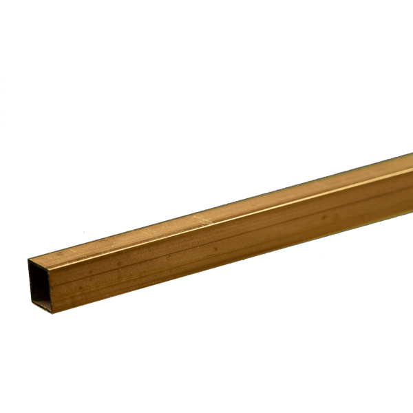 K&S 8154 Square Brass Tube: 7/32" OD x 0.014" Wall x 12" Long (1 Piece)