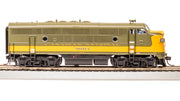Broadway Limited Imports HO EMD F3 A/B, CN 9003/9004, Olive Green & Imitation Gold, A-unit Paragon4 Sound/DC/DCC, Unpowered B-unit — product view 4
