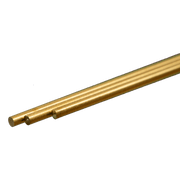 K&S 8168 Solid Brass Rod, 0.081 in Diameter x 12 in, 3 Pack– product image 1