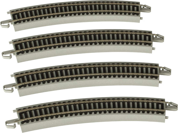 Bachmann 44503 4 curved track sections, 22-inch radius, HO nickel silver